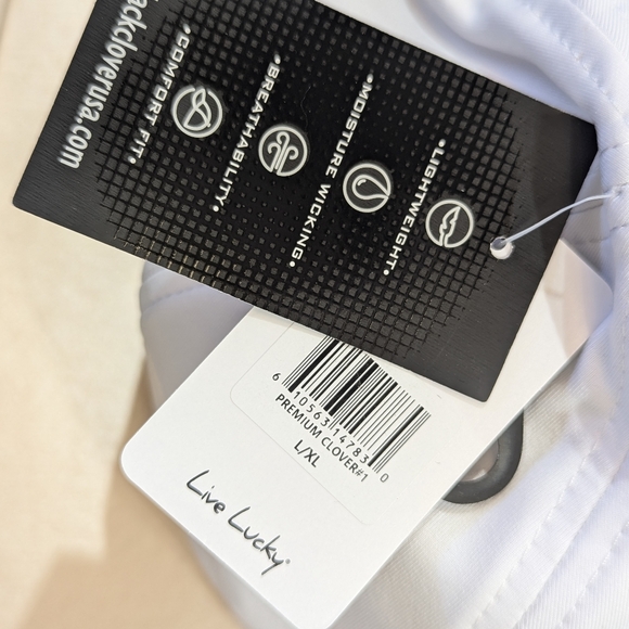 🍀BLACK CLOVER Premium Clover 1 Hat~ White NWT Size L/XL - Picture 8 of 8